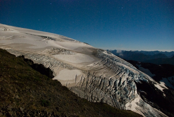 Le glacier la nuit