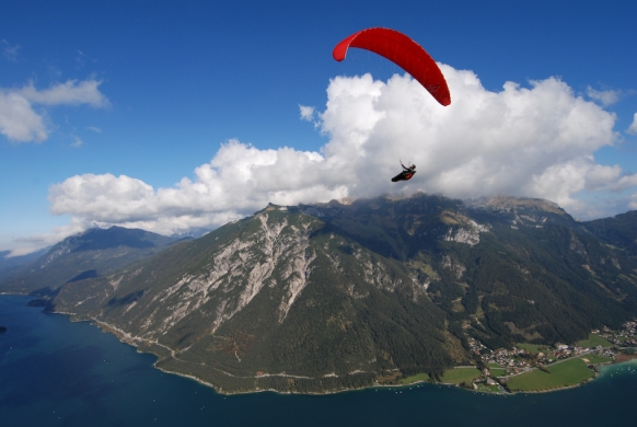 Toni Bender and the X215-19 over Achensee